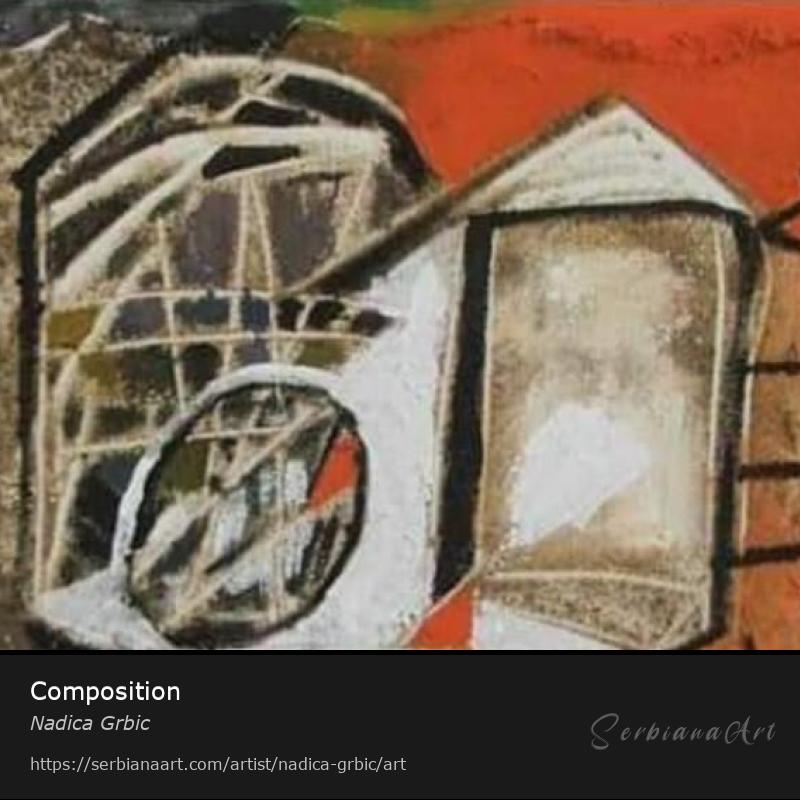 Composition, Mixed Media/Canvas, Nadica Grbic