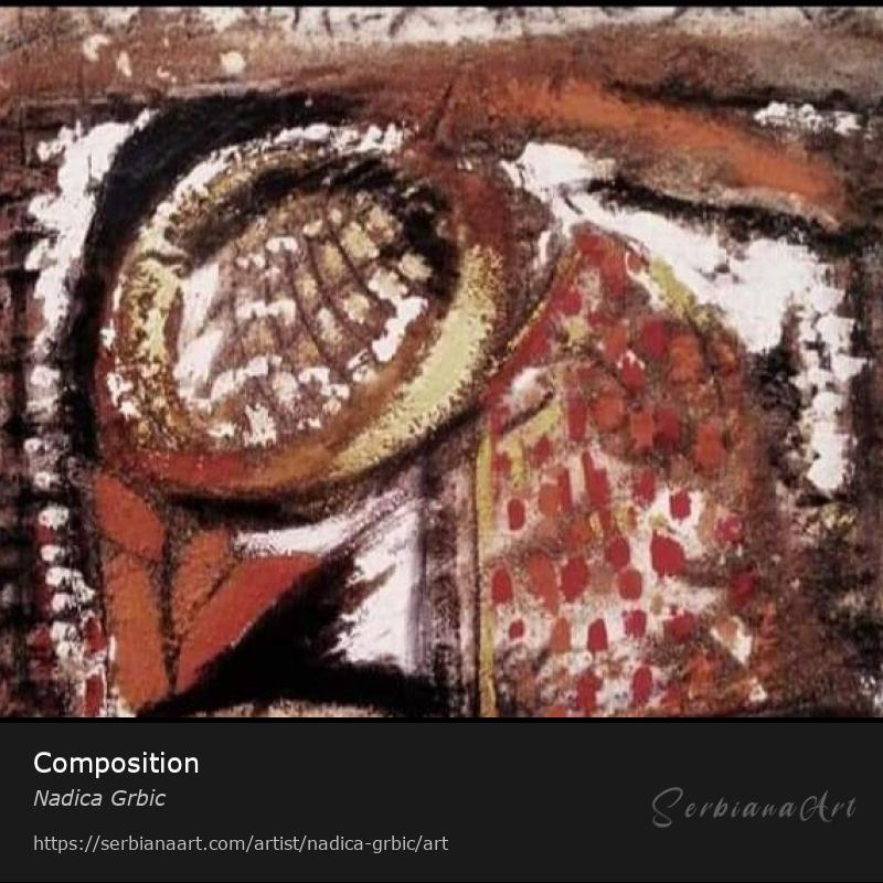 Composition, Mixed Media/Canvas, Nadica Grbic