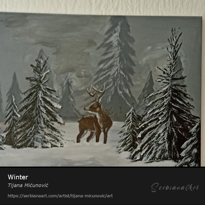 Winter, Acrylic/Canvas, Tijana Mićunović