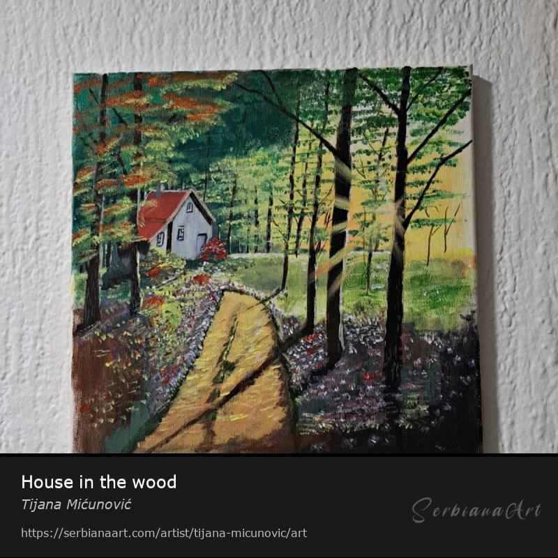 House in the wood, Acrylic/Canvas, Tijana Mićunović