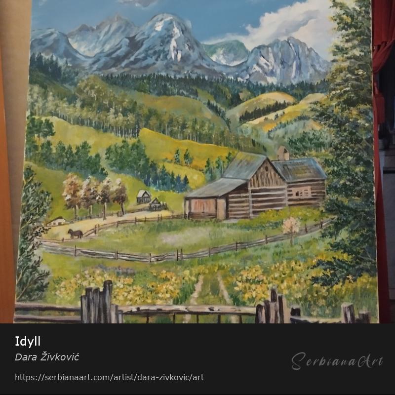 Idyll, Acrylic/Canvas, Dara Živković
