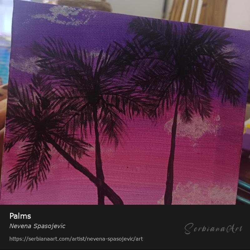 Palms, Acrylic/Canvas, Nevena Spasojevic