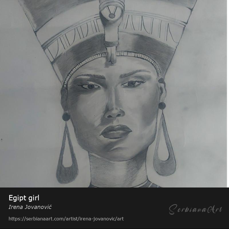 Egipt girl, Pencil/Paper, Irena Jovanović