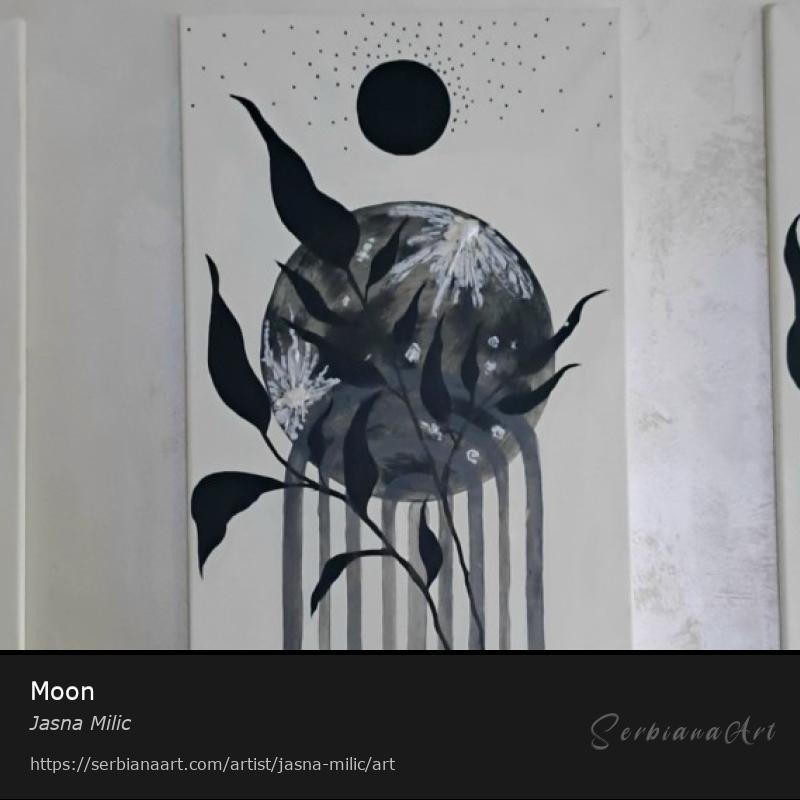 Moon, Acrylic/Canvas, Jasna Milic