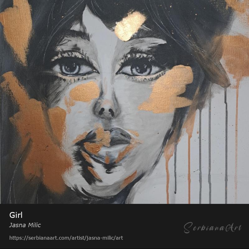 Girl, Acrylic/Canvas, Jasna Milic