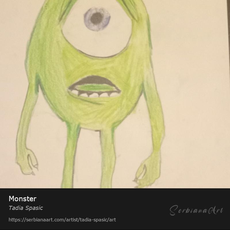 Monster, Pastel/Paper, Tadia Spasic