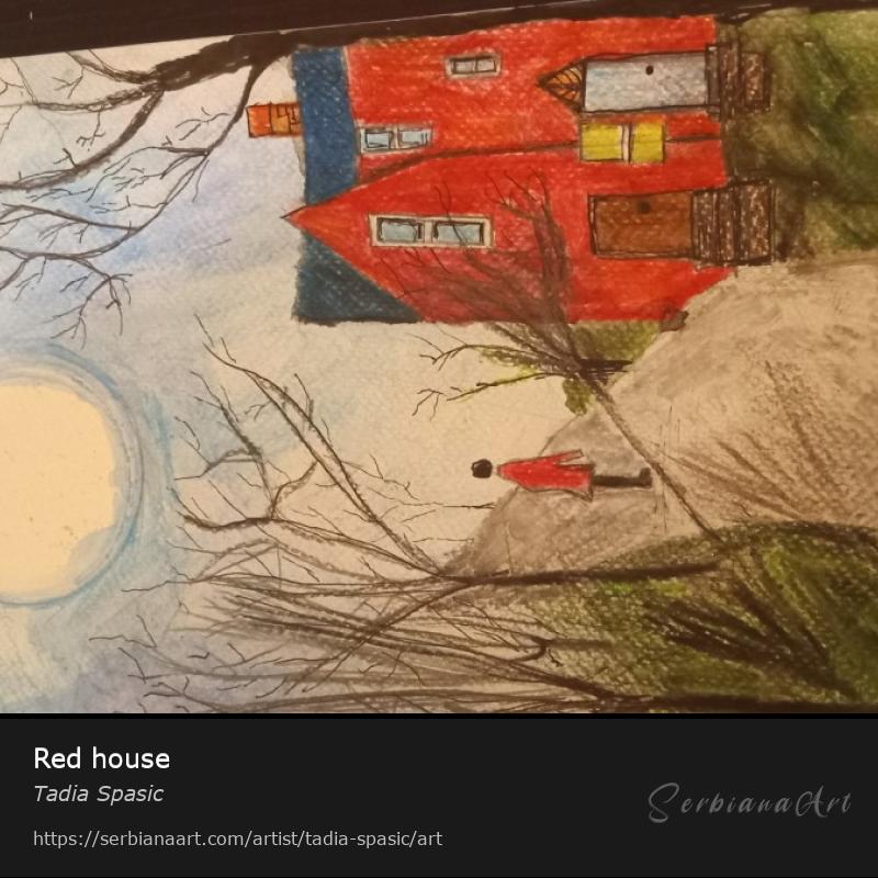 Red house, Mixed Media/Paper, Tadia Spasic