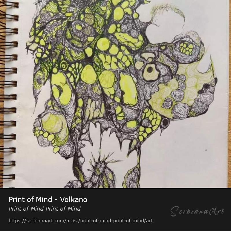 Print of Mind - Volkano, Ink/Paper, Print of Mind Print of Mind