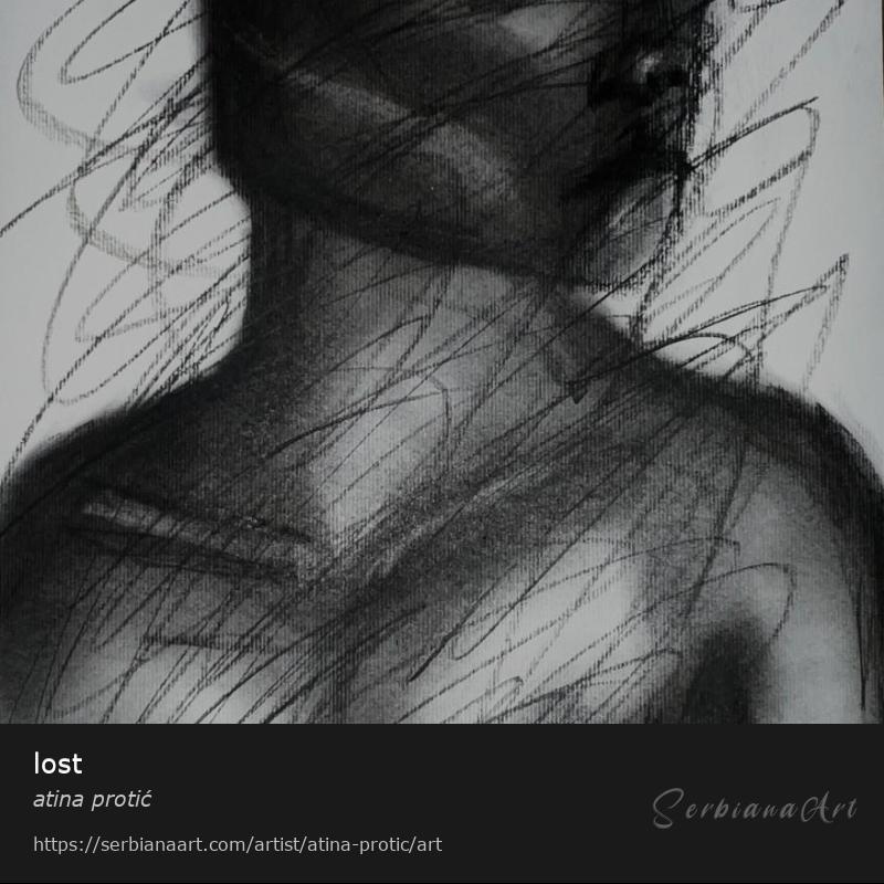 lost, Charcoal/Mixed, atina protić