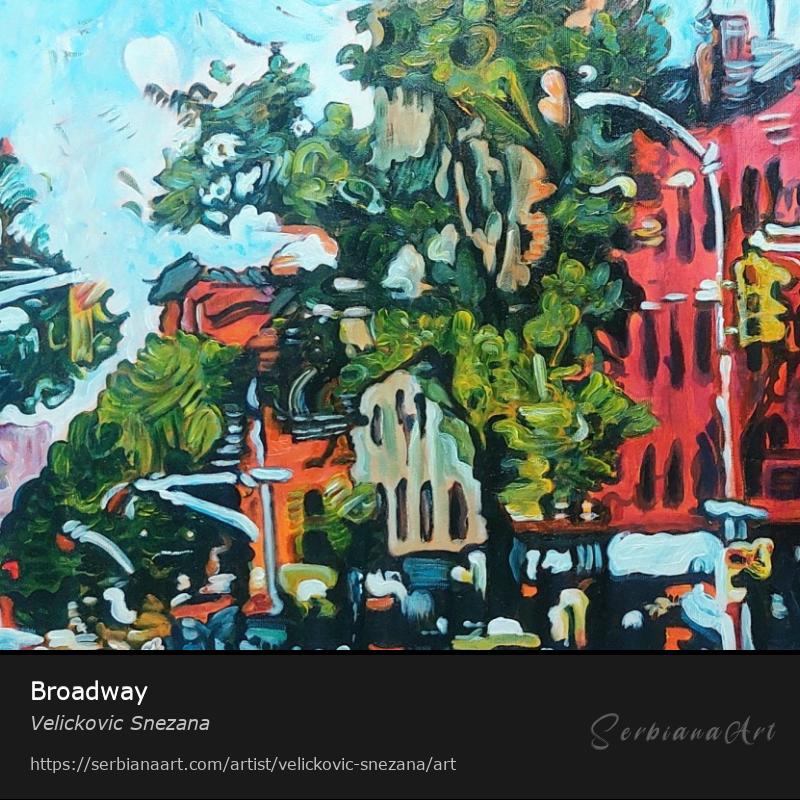 Broadway, Oil/Canvas, Velickovic Snezana