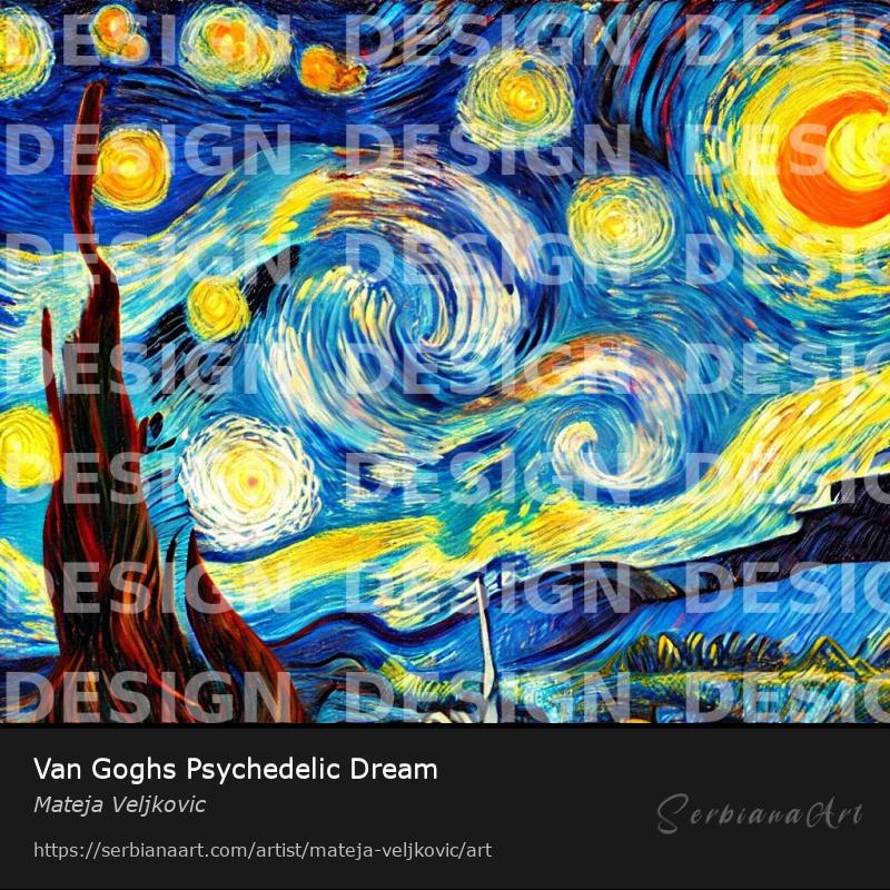 Van Goghs Psychedelic Dream, Digital Art/Unspecified, Mateja Veljkovic