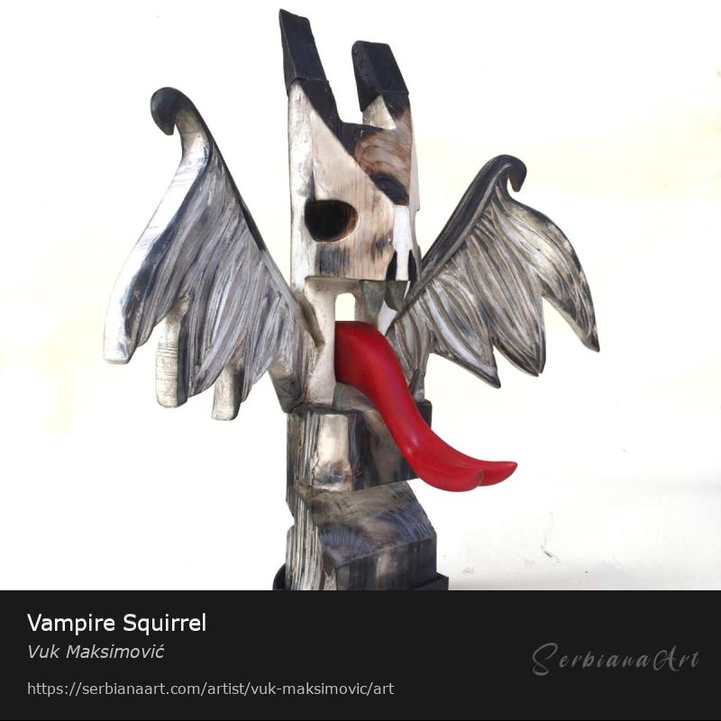 Vampire Squirrel, Sculpture/Mixed, Vuk Maksimović