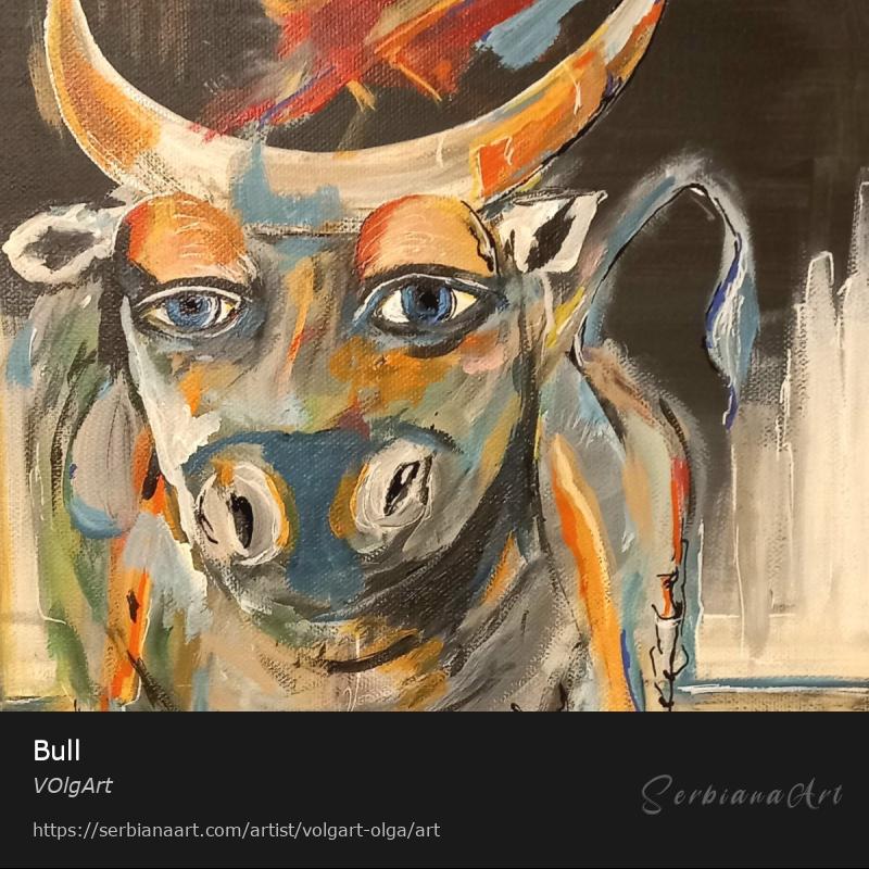 Bull, Acrylic/Canvas, VOlgArt