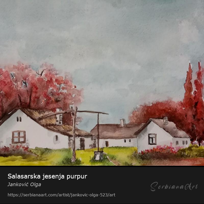 Salasarska jesenja purpur, Watercolor/Paper, Janković Olga