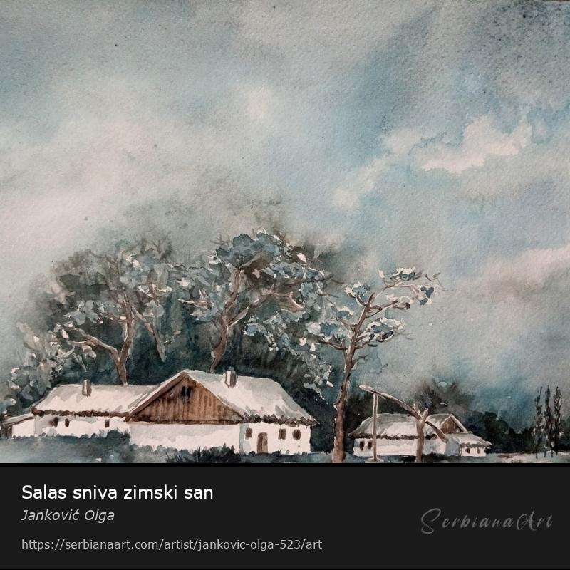 Salas sniva zimski san, Watercolor/Paper, Janković Olga