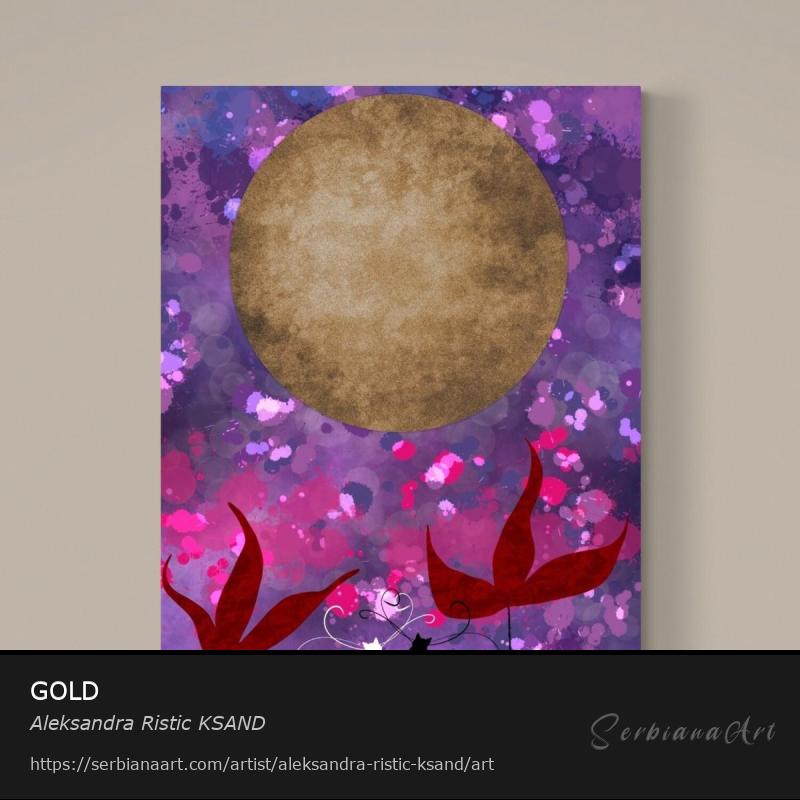 GOLD, Digital Art/Canvas, Aleksandra Ristic KSAND