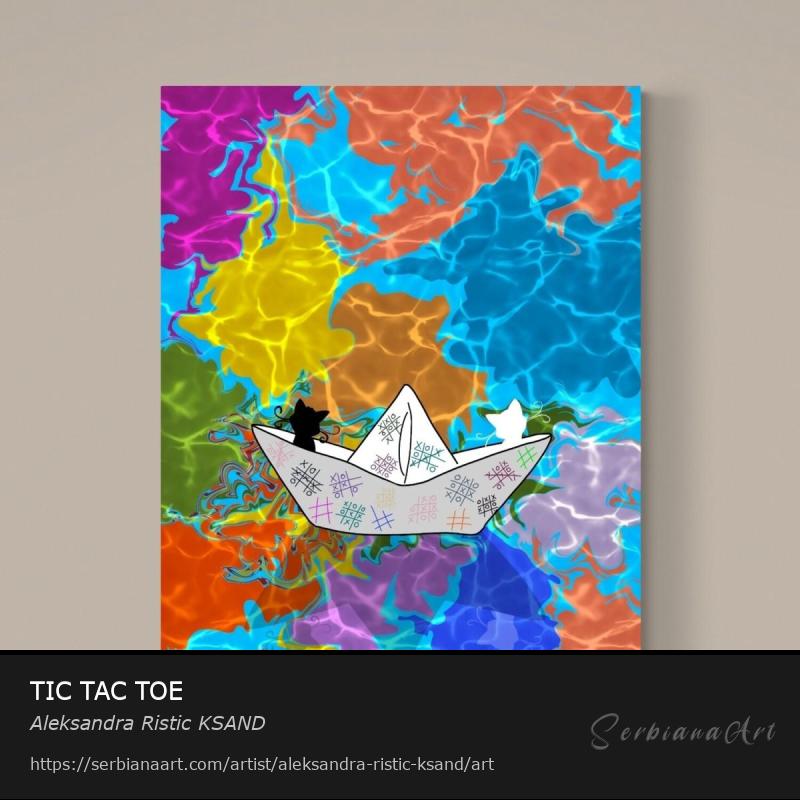 TIC TAC TOE, Digital Art/Canvas, Aleksandra Ristic KSAND