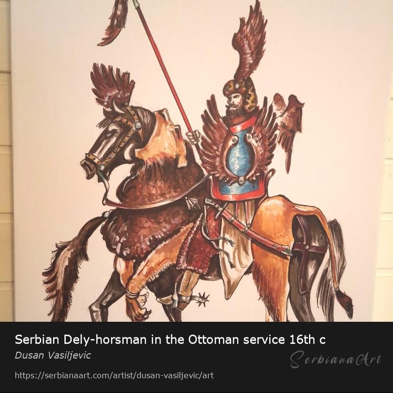 Serbian Dely-horsman in the Ottoman service 16th c, Photography/Canvas, Dusan Vasiljevic