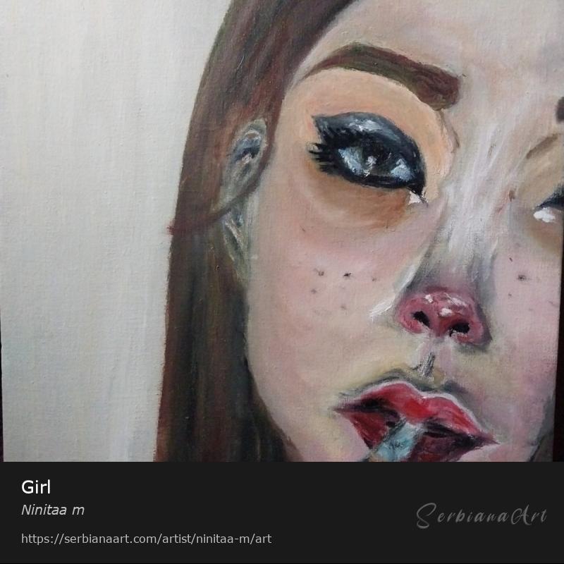 Girl, Oil/Canvas, Ninitaa m