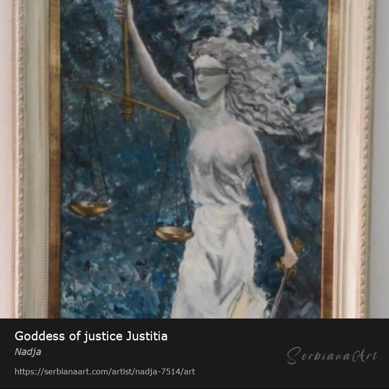 Goddess of justice Justitia, Oil/Canvas, Nadja