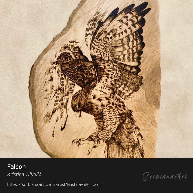 Falcon, Wall decor/Wood, Kristina Nikolić