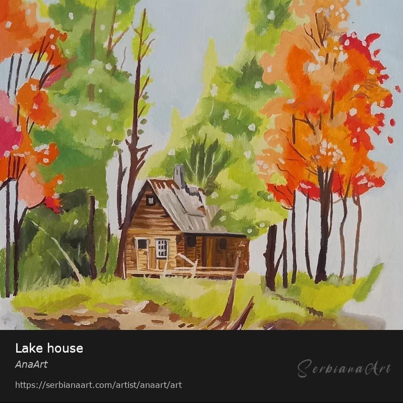 Lake house, Oil/Canvas, AnaArt