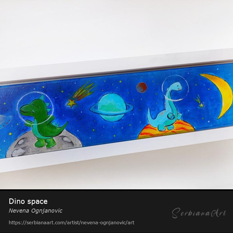 Dino space, Acrylic/Canvas, Nevena Ognjanovic