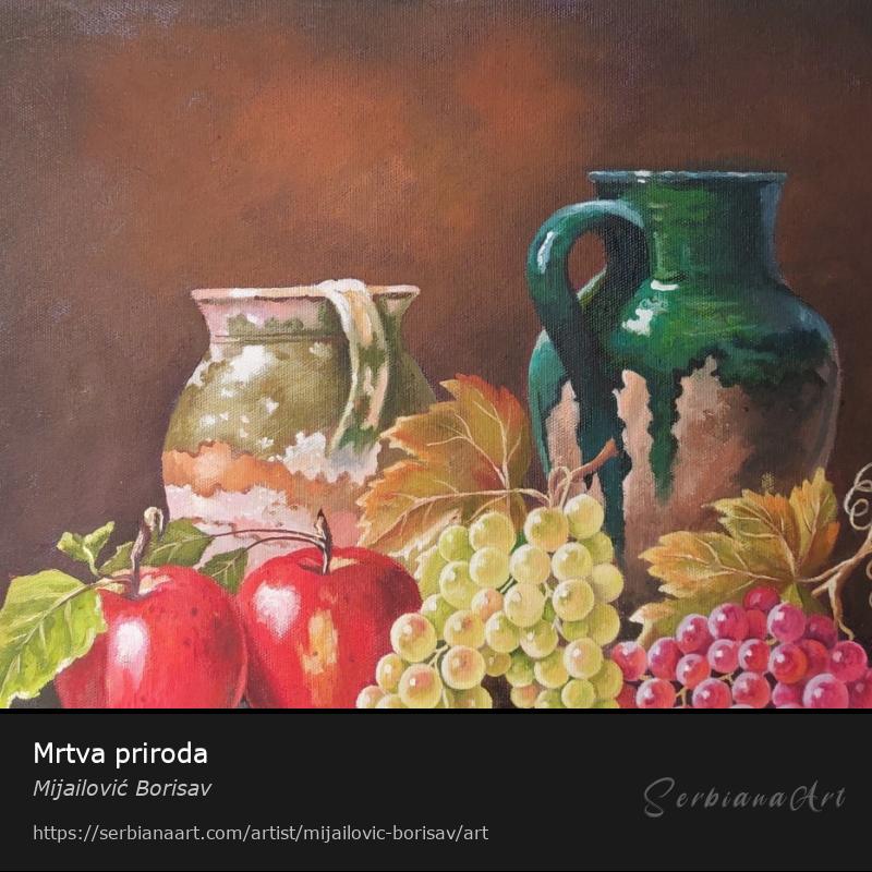 Mrtva priroda, Oil/Canvas, Mijailović Borisav