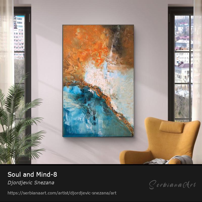 Soul and Mind-8, Mixed Media/Canvas, Djordjevic Snezana