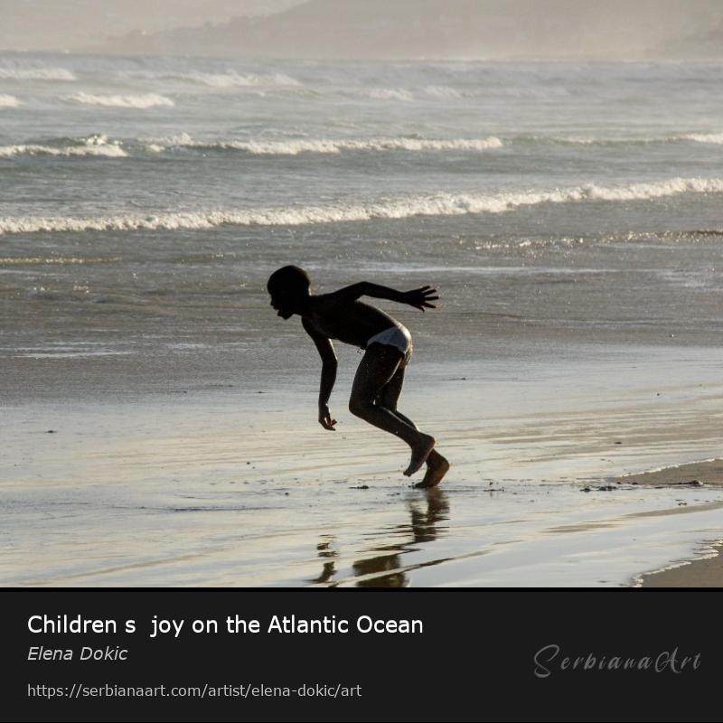 Children s  joy on the Atlantic Ocean, Photography/Unspecified, Elena Dokic