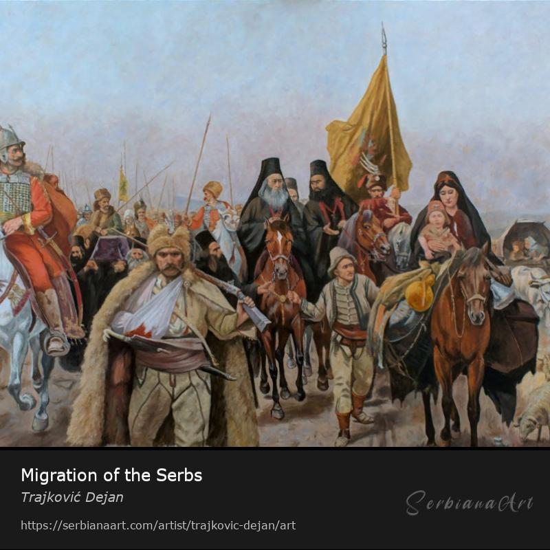 Migration of the Serbs, Oil/Canvas, Trajković Dejan