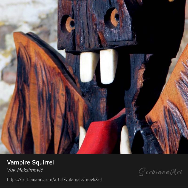 Vampire Squirrel, Sculpture/Mixed, Vuk Maksimović