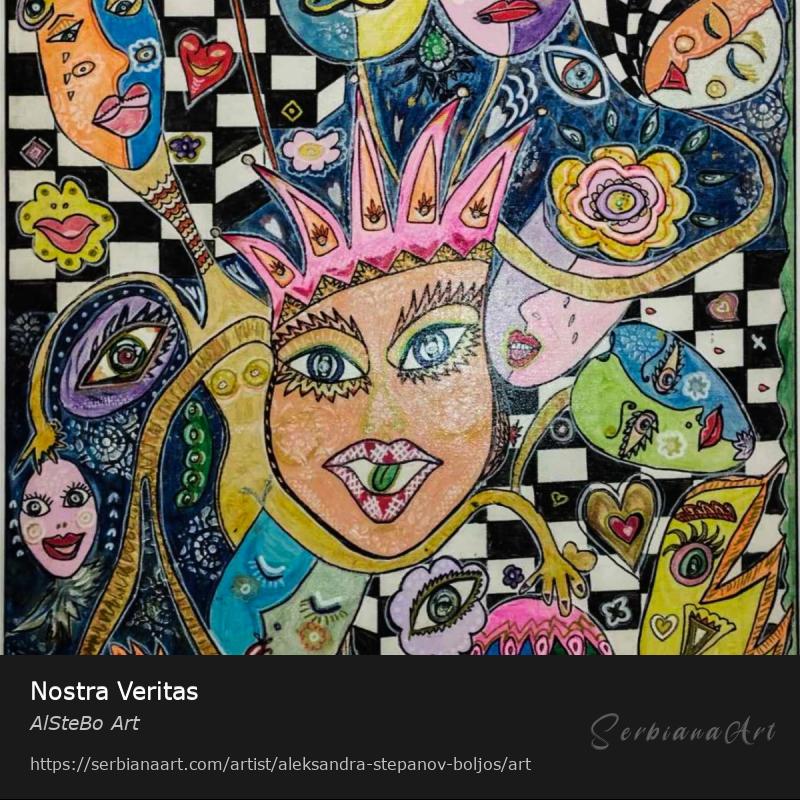 Nostra Veritas, Mixed Media/Canvas, AlSteBo Art