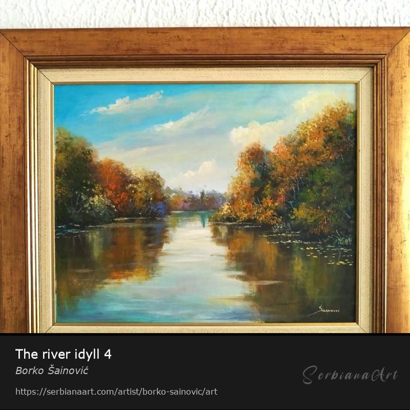 The river idyll 4, Oil/Canvas, Borko Šainović