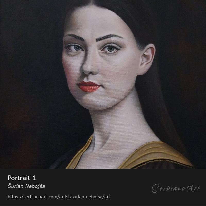 Portrait 1, Acrylic/Canvas, Šurlan Nebojša