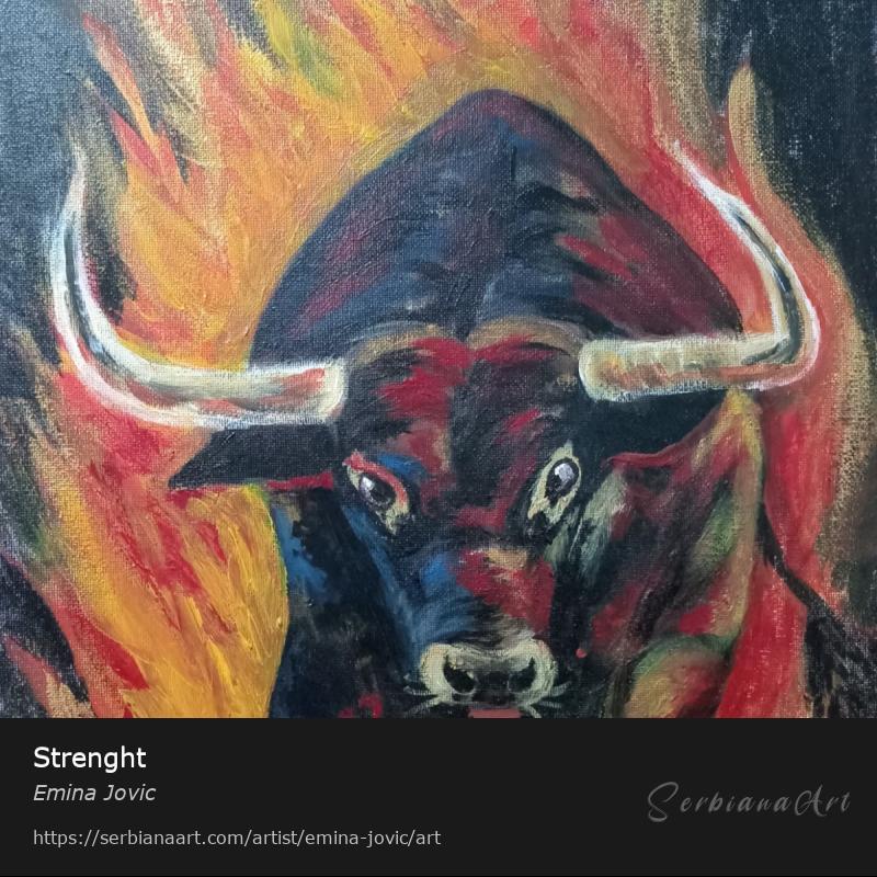 Strenght, Acrylic/Canvas, Emina Jovic
