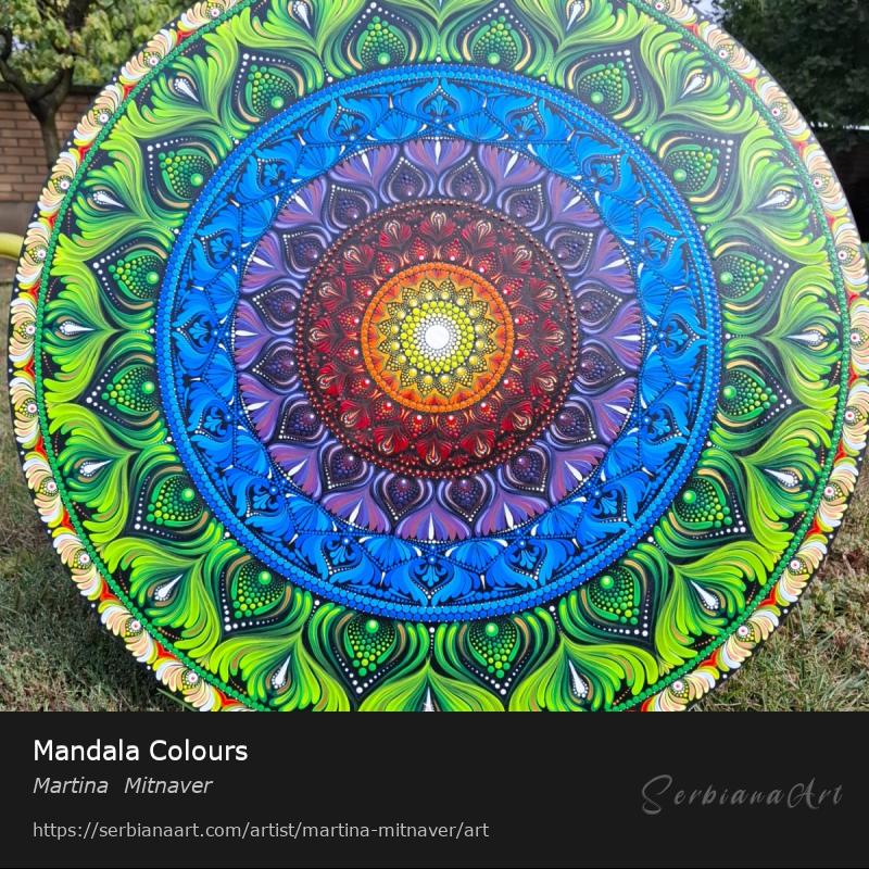 Mandala Colours, Acrylic/Panel, Martina  Mitnaver