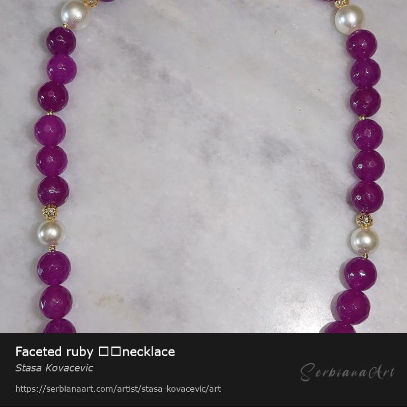 Faceted ruby ​​necklace, Jewelry/Mixed, Stasa Kovacevic