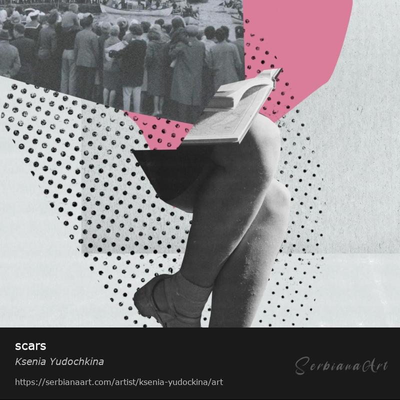 scars, Collage/Paper, Ksenia Yudochkina