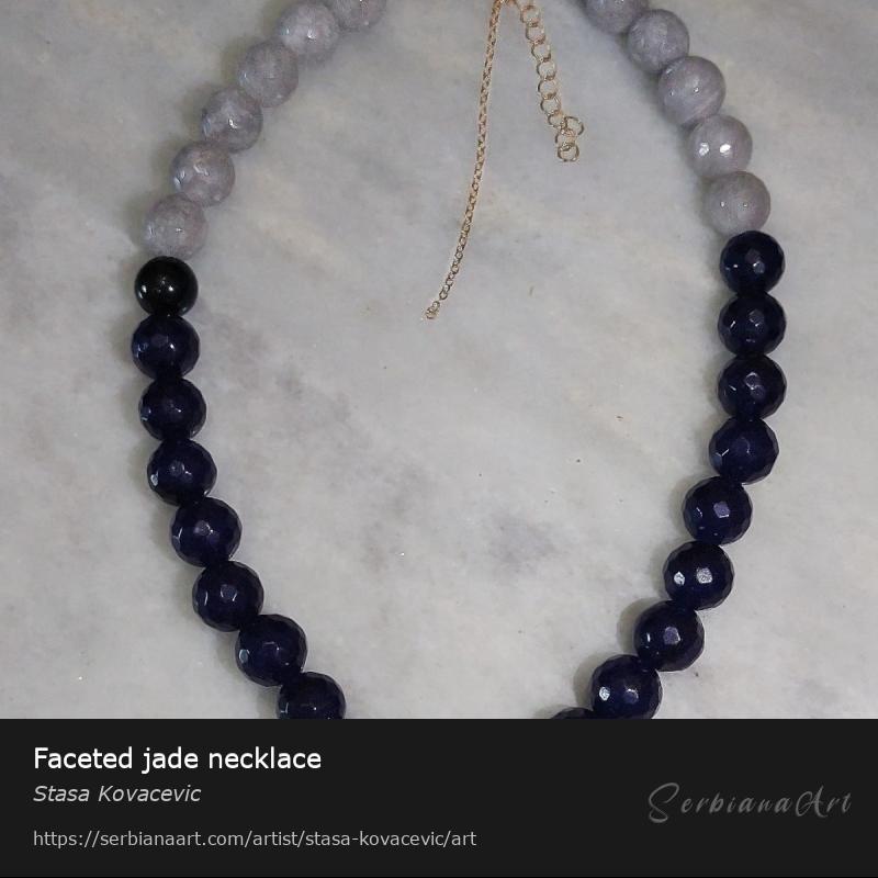Faceted jade necklace, Jewelry/Mixed, Stasa Kovacevic