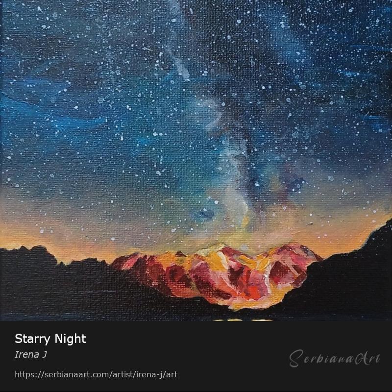 Starry Night, Acrylic/Canvas, Irena J