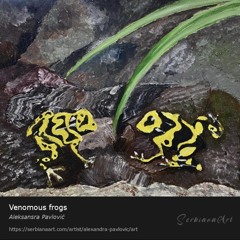 Venomous frogs, Oil/Canvas, Aleksansra Pavlović