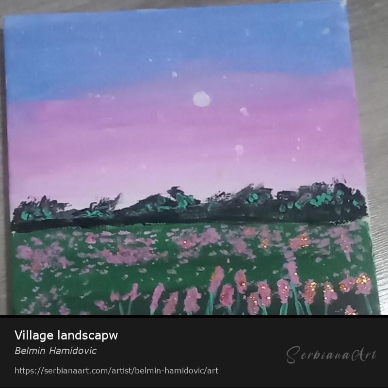 Village landscapw, Tempera/Canvas, Belmin Hamidovic