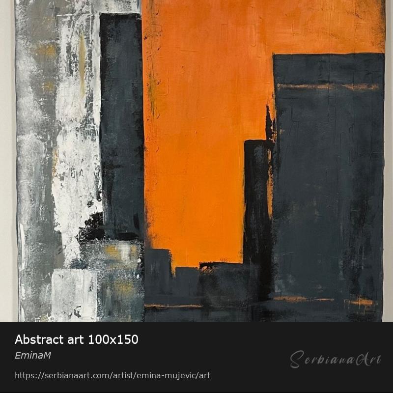 Abstract art 100x150, Acrylic/Canvas, EminaM
