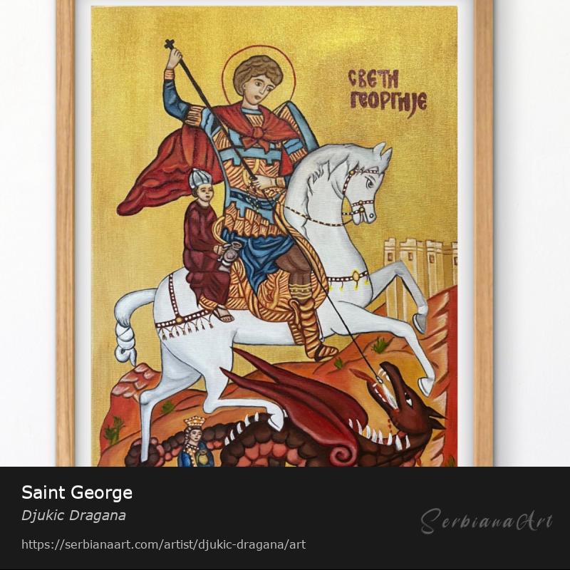 Saint George, Oil/Canvas, Djukic Dragana