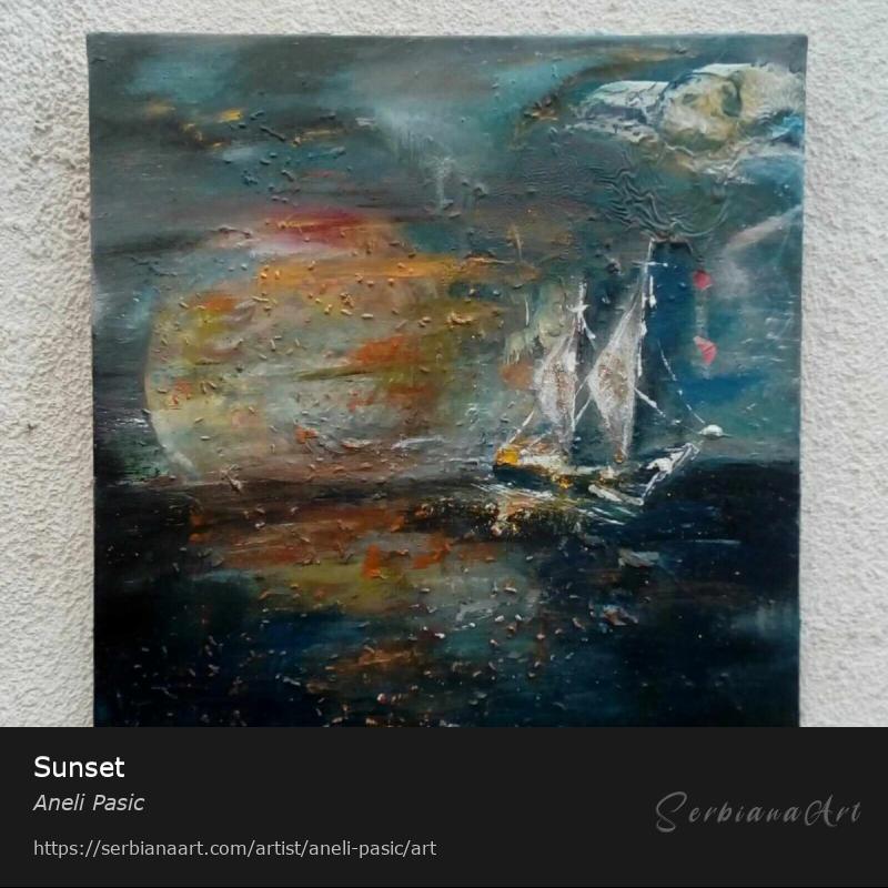Sunset, Oil/Canvas, Aneli Pasic