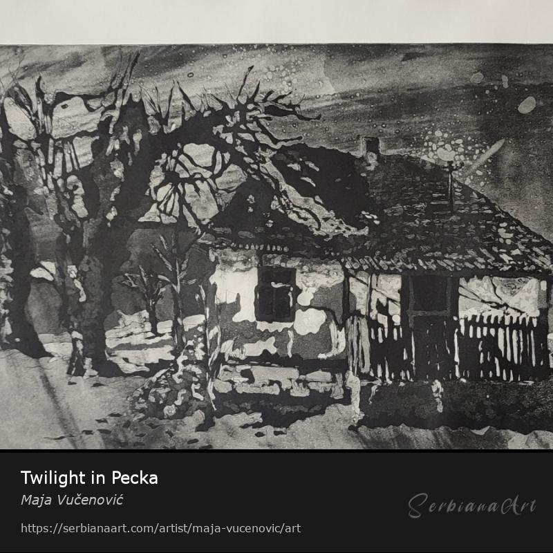 Twilight in Pecka, Graphics/Paper, Maja Vučenović