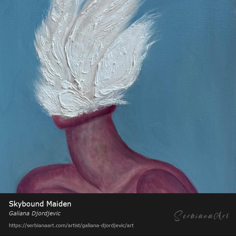 Skybound Maiden, Oil/Canvas, Galiana Djordjevic