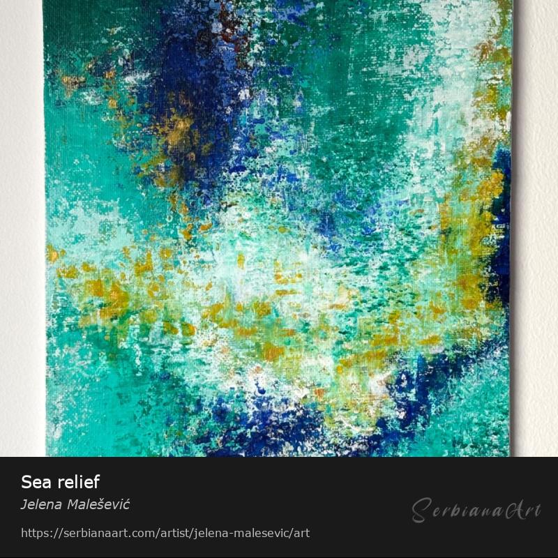 Sea relief, Acrylic/Canvas, Jelena Malešević