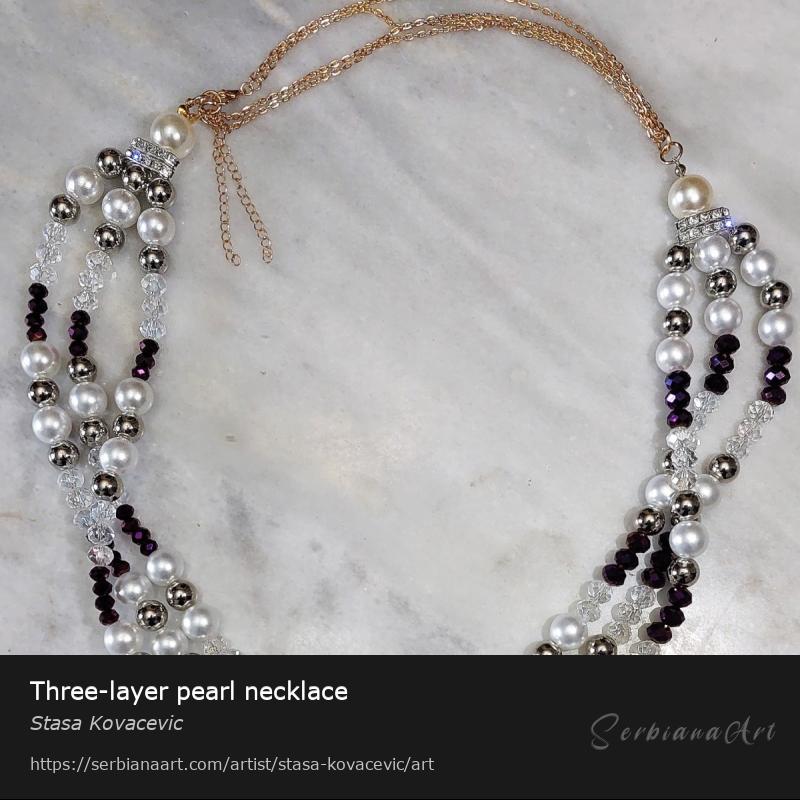 Three-layer pearl necklace, Jewelry/Mixed, Stasa Kovacevic